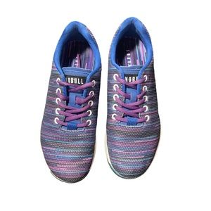 NOBULL Pink and Blue Athletic Shoes Vibrant Knit Design